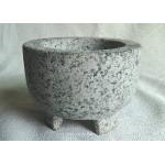 Custom Shape Granite Stone Bowl Outside Honed Finish Non Toxic With 3 Legs