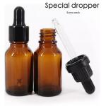 5ml 15ml 20ml 30ml 50ml Cosmetic Packaging Round plastic Collar Facial Essential Oil Amber Essential oil dropper bottle for sale