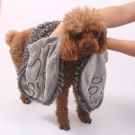 Grey 75cmx35cm 380g Pet Microfiber Towel , Microfibre Towel Dog for sale