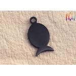 Plated SS Black Fish Shaped Pendant OEM ODM Supported