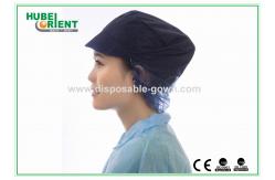 China PP Single Snood Cap Disposable Non-woven Head Cap with Peak and Hairnet supplier