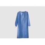 High Durability Disposable Surgical Gown Round Neck Design Weight 40g for sale