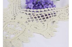China Guipure Lace Collar  Applique , Water Soluble Chemical Neckline Applique Trim For Dress supplier