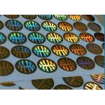 Gold Anti - Fake Security Hologram Sticker Customized Size With Shape