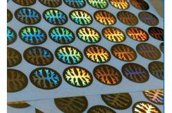 China Gold Anti - Fake Security Hologram Sticker Customized Size With Shape supplier