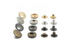 China Custom Snap Buttons 4 Parts Metal With Logo Black Ancient Silver supplier