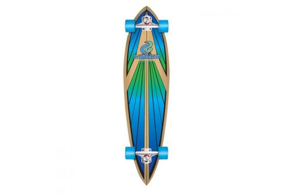 Layback Longboards Soulride Blue Longboard Complete Skateboard - 9.75 x 40