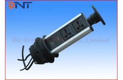 China Manual Pop Up Counter Outlet , Vertical Pull Up Kitchen Worktop Electrical Sockets supplier