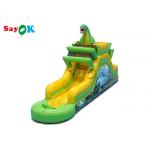 Inflatable Jumping Bouncer Inflatable Dinosaur Slide Themed Inflatable Water Slide 9.3x2x3.5mH Logo Printing for sale