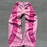 Custom Windbreaker Side Stripe Embroidery Stacked Joggers Nylon Jogger Wide Leg Baggy Pants Sweatpants Flare Sweat Pants Men for sale