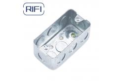 China Utility Rectangle Steel Electrical Junction Box With Raised Grounding Screw supplier