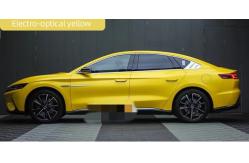 China Electroluminescent Yellow Matte Car Wrap Film Air Release Swipeable supplier