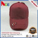 Unisex Red Printed Baseball Caps Customizable Logo With Adjustable Strap for sale