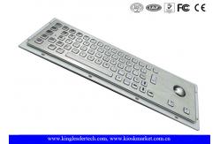 China Waterproof Kiosk Or Industrial Computer Keyboard With Flat Keys And Trackball supplier