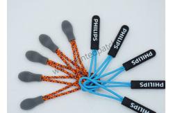 China 3D Raised Logo TPU Plastic Zipper Puller OEKO Rubber Zip Puller supplier