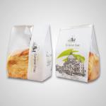 White Kraft Paper Bag For Bread / Stand Up Pouches With Mylar And Clear Window for sale