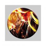Flip Badge One Piece 3D Lenticular Pin With Luffy Zoro Anime for sale