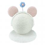 0.336m 1.08ft Pet Plush Toys Pink Hair Cat Scratching Ball Hemp Rope Filled EMC for sale