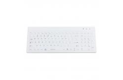 China Washable Medical Industrial Silicone Backlit Keyboard With Low-profile Keys supplier