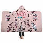 Wearable Oversize Fleece Hooded Blanket lightweight super soft for sale