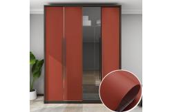 China Red Soft Touch Wallpaper 100m Roll Fire Proof Wallpaper For Kitchen supplier