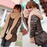 China Women's Winter Fleece Scarf Set 3 In 1 Scarf Hat And Gloves Set manufacturer