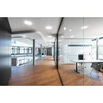 China 12mm Clear Tempered Glass Partition Wall with Aluminum Frame factory