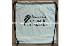 China Frosted CPE Plain Plastic Drawstring Backpack with Double Shoulders supplier