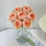 Ins-style rose artificial flowers with vases, hand-held bouquets, Valentine's Day photo shoots, and birthday gift decorations for sale