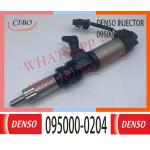 DENSO Common rail injector 095000-0204 for MITSUBISHI 6M60T ME132934 ME302566 for sale