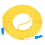 G657A2 LC To LC Simplex Fiber Optic Patch Cord Cable With 2.0mm Yellow PVC Jacket for sale