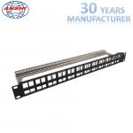 Shielded Stp Rack Mount Patch Panel 48 Port 19 Inch With Cable Management for sale