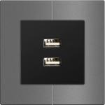 50/60Hz USB Charger Socket , Dual Plug Socket With Usb 86x86mm