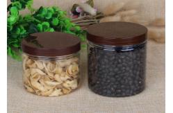 China Various Shape Clear Pet Jars With Colourful Cap For Nuts / Snack Packaging supplier