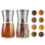Glass Salt and Pepper 132mm 235g 170ml ceramic spice mill for sale