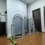Double Tempered Glasses Aluminum Casement Windows Brown Modern Arc Windows Customized