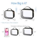 Toiletry Bag with Handle Large Opening Clear Toiletry Bags Fit Carry-on