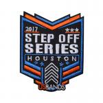 Custom Logo Iron On Embroidered Badges , 3D Puff Embroidery Patches For Clothing for sale