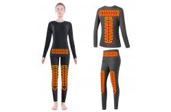 China Fleece Lined Electric Heated Underwear Set Women Wireless Remote Control Temperature supplier