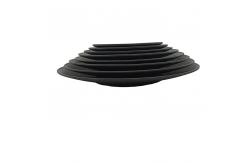 China Camping Matte Black Melamine Salad Plate 14'' Non Toxic Round supplier