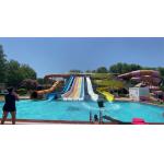 Fiberglass Mat Racer Water Slide Cluster Rainbow Water Slide 6m Height