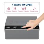 Single Layer Jewelry Security Box With Biometric Fingerprint Anti Theft Auto Pop Up