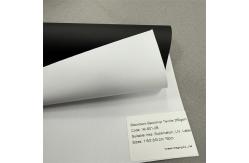 China 260gsm Backdrop Textile Black Back Blockout Fabric For Advertising supplier