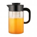 Food Grade Hand Blown 1500ml Glass Water Pitcher for sale