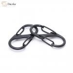 Interlocking Keychain Metal S Hook , Dual Wire Gate Clip Carabiner Slide Lock