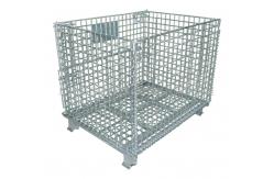 China Visible 4”X2” Wire Mesh Storage Crates , Collapsible Metal Containers 38x30x28 Inch supplier
