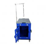 Aluminum Blue 40 Heavy Duty Collapsible Dog Crate With Grooming Arm for sale
