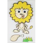 ECO Friendly Colored 3D Cartoon Stickers Lion Printed For Gifts Self Adhesive for sale