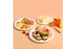 China Customized Disposable Paper Plate Round Sugarcane Pulp Paper Plate for Birthday Cake supplier
