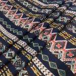 Custom Digital Block Geometric Printed Woven Fabrics 150cm Width for sale